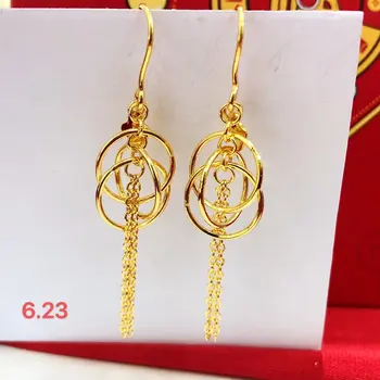 HX 24K Čisté Zlato Náušnice Reálne AU 999 Pevné Zlaté Náušnice Pekné 3D Rose Luxusnej Módnej Klasické Jemné Šperky Hot Predaj Nových 2020