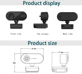 1080P/2K Automatické ostrenie HD Webkamera Vstavaný Mikrofón High-end videokamera Webovú Kameru Pre PC, Notebook, USB Jednotka Zadarmo