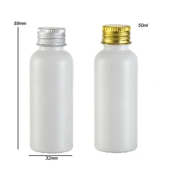 30 x 50 ml Plastových Clôn redukčný ventil Fľaše S Hliníkovým Spp Biela 5/3 oz Krém a Mlieko Kontajner