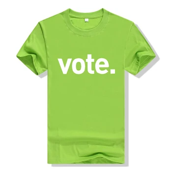 HLASOVANIE List Tlač T-shirts Vysokej kvality Harajuku Univerzálne dámske tričko Voľné Estetické Trend Kolo Krku Zelené Tričko