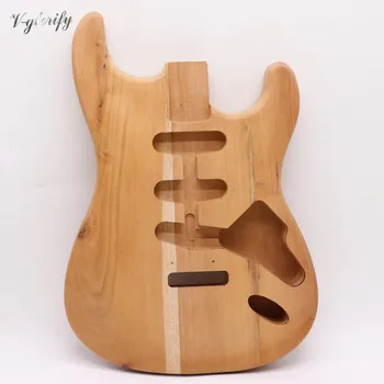 Prirodzené farby mahagónového dreva ST elektrická gitara telo priemyselne vyrábané gitarové príslušenstvo dobrá gitara barel