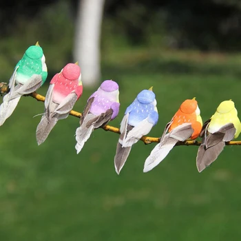 1pcs Simulácia Perie Vtákov Modely Falošné Umelej Peny Zvierat Svadobné Domov Záhrada Ornament Miniatúrne Dekorácie