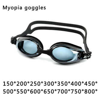 Unisex Dospelých Silikónové plavecké okuliare S Krátkozrakosť Stupeň okuliare vodotesný, anti-fog HD plávanie okuliare 2019