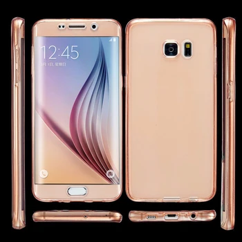 360 Plné Telo Pre Samsung Galaxy S9 S8 A6, A8 Plus 2018 S6 S7 Okraji S5 A3 A5 A7 2016 J3 J5 J7 2017 Mäkké Jasné TPU Coque