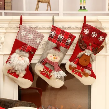 Vianočné Ponožky Darčeková Taška Vianočné Ozdoby Veľké Vianočné Ponožky Darčeky, Sladkosti Ponožky Ozdoby Detí Nový Rok Candy Bag Darček