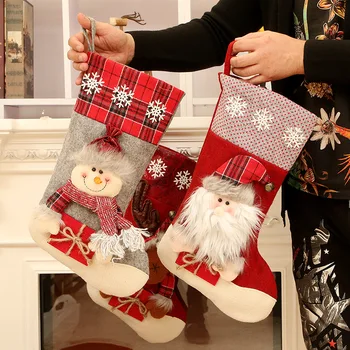 Vianočné Ponožky Darčeková Taška Vianočné Ozdoby Veľké Vianočné Ponožky Darčeky, Sladkosti Ponožky Ozdoby Detí Nový Rok Candy Bag Darček