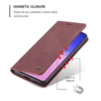 CaseMe Flip Matný Kožené Magnet Peňaženky Kryt Pre Samsung Galaxy s rezacím zariadením S10 Lite G770 SM-G770F/DS SM-G770F/DSM Stojan Prípade A91 M80S