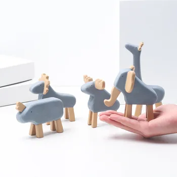 Nordic štýl in cartoon zvierat živice ozdoby kreatívne domáce dekorácie, foto rekvizity nábytok živice remeslá