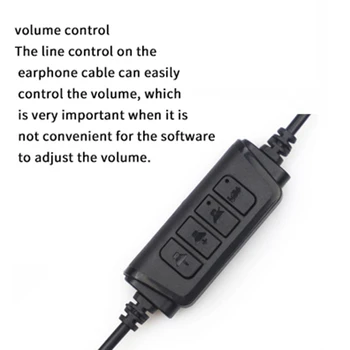 TX-8091 USB Call Centrum Headset s Potlačením Hluku Mikrofón pre PC Home Office Telefónne Služby Zákazníkom Plug and Play