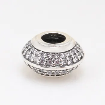 Pôvodné 925 Sterling Silver Perličiek Lesk S Crystal Fashion Izolácie Korálky Fit Ženy Pandora Náramok & Náhrdelník Diy Šperky