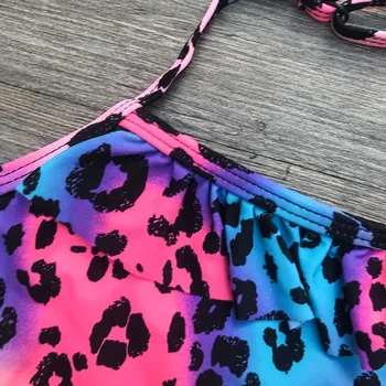 Deti Baby Girl Leopard Ruched Bikini Set Plavky, Plavky, Kúpacie Oblečenie Bikini 2020 Dievča, Plavky, Detské Plavky Leto