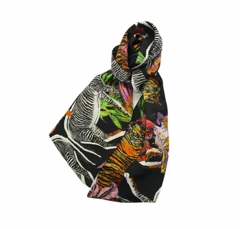 Letné reálne hodváb zviera tlače šatku elegantný šál pre ženy