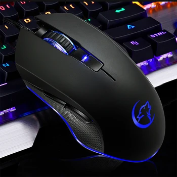 Káblové RGB Hernej Myši 6 Programovateľných Tlačidiel 3200 DPI Nastaviteľné Optical Gaming Mouse Ergonomická Myš