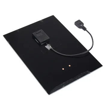 Black Solárny Panel Powered +USB 5W kovový Ventilátor 8 cm Chladenie, Vetranie Auto Chladiaci Ventilátor pre Vonkajšie Cestovaní na Rybárske Home Office