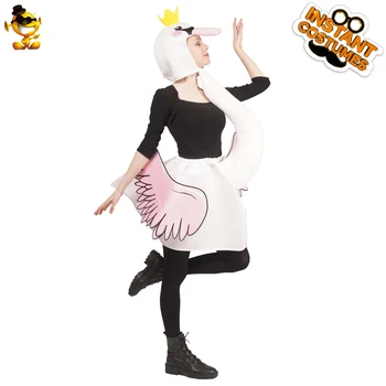 Unisex Flamingo Kostýmy Pre Dospelých Cosplay Oblečenie Hranie Rolí Biela Flamingo Kostým Zábavné Strán