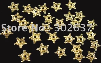 DOPRAVA ZADARMO 1200Pcs Antiqued zlatých Korálikov star dištančné korálky A1349G