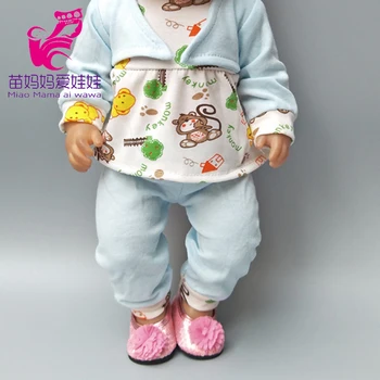 šaty a nohavice nastaví vhodný pre 43 cm baby Doll nosenie pre 18-palcové dievčatá bábiky deti hrať hračka dary