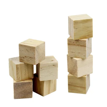 100 Ks 1 palec Prázdne Drevené Kocky Drevené Bloky pre Dieťa Bloky Baby Sprcha DIY Remesiel Rezbárske Umenie Dodávky
