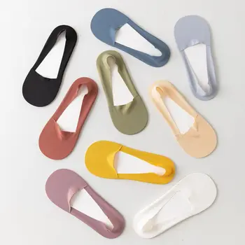 Ženy Móda Ponožky, Papuče 2020 Lete Nové Krátke Ponožky jednofarebné dámske kvalitné Neviditeľné Ponožky Žena kórejský Štýl