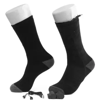 Elektrické Vyhrievané Ponožky Bavlna Lítiové Batérie, 3-Úrovne teploty Vykurovacej Ponožky Nohy Teplejšie wirh USB Nabíjací Kábel, 2 Batérie