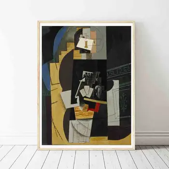 Pablo Picasso Karty Hráč Maliarske Plátno Tlačiť Obývacia Izba Domáce Dekorácie Moderné Nástenné Art Olejomaľba Plagát Salon Obrázky