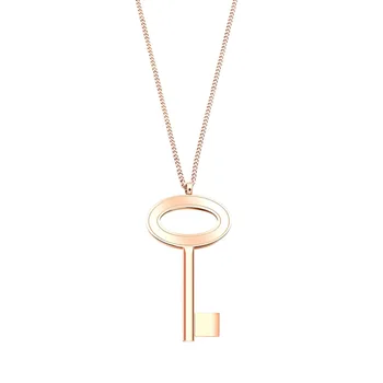 Nové luxusné značky key náhrdelník nezávislá vysokej kvality nádherné titán zlato krásu jemné šperky krku reťaz módne doplnky