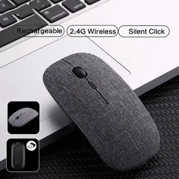 Dobíjacia Bezdrôtová Myš Ručné Textílie Ultra Tenké Optická Myš Usb Prijímač Vypnúť Bezdrôtovú Myš Pre Notebook
