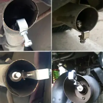44-55mm auto výfukového potrubia šál chvost rúry vysoko kvalitné univerzálne nerezová oceľ výfukové potrubie tip vložená striebro