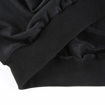 Black List Vytlačený Streetwear Ženy Voľné Nadrozmerné Mikina Ženy Bežné Pulóvre Jeseň Zima Y2k Plodín Topy Harajuku