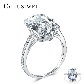 COLUSIWEI Nový 5 Farba Žiarivá Rez Jasné, CZ 925 Sterling Silver Prst Prsteň pre Ženy, Svadobné Zásnubný Prsteň Originálne Šperky