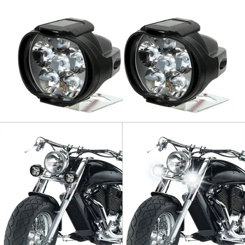 1Pcs Motocykle predné svetlo 6500k Biela Super Jasné LED Pracovné Bodové Svetlo Motocyklové Hmlové Svietidlo 1200L LED Skútre Pozornosti