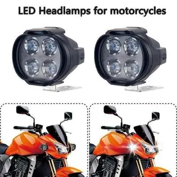 1Pcs Motocykle predné svetlo 6500k Biela Super Jasné LED Pracovné Bodové Svetlo Motocyklové Hmlové Svietidlo 1200L LED Skútre Pozornosti