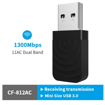 CF-812AC 1300Mbps Režimy Dual Mini USB WiFi Sieťovú Kartu Adaptér pre PC/Notebook