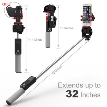 Bezdrôtová Selfie Stick 360° Electric Pan-tilt Panoramatické Otáčanie pomocou Diaľkového Ovládania Bluetooth Selfie Stick pre Dievčatá