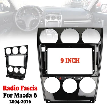 9 Palcový 2Din Auto Stereo Rádio DVD Prehrávač Panel Audio Výbava Rám pre Mazda 6 2004-2016