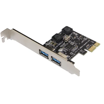 Super Rýchlo, 2 Porty USB 3.0 5Gbps PCI Express PCI-E 1X Rozširujúca Karta s Vlastným Pohonom Pre Stolné PC, Windows XP, 7, Vista, 8, 10