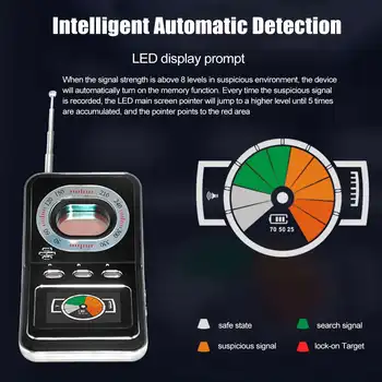 K600 500MAH 1MHZ~8000MHZ Anti-peeping Anti-sledovanie IČ Skener GPS Detektor Prenosný Mini Kamera Detektora Anti Špionážne Kamery Vyhľadávanie