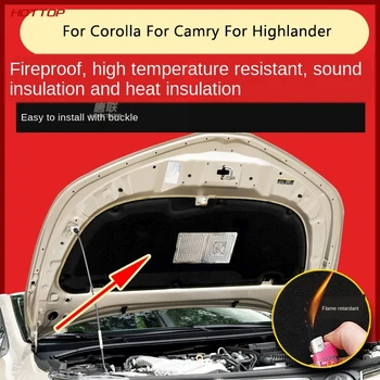 19 Pre Toyota Corolla Camry Highlander Auto Zvuk-Dôkaz Bavlna Tepelnej Ozvučnice Kapota Predný Kryt Priestoru Motora Bavlna