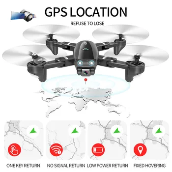 S167 GPS Drone S Kamerou 5G RC Quadcopter Hučí HD 4K WIFI FPV Skladacia Off-Bod Lietania Fotografie, Video Dron Hračka Vrtuľník