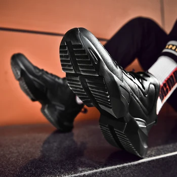 Hombre rekreačný šport cuero black mužov Tenisky hot 39 obuvi Muž pre mužov zapatos mens sapatos biele kožené príležitostných školiteľov de