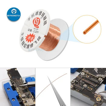 PHONEFIX Izolované 0.01 mm 0,02 mm Odkaz Skok Drôt Medený Line Jumper Drôt Spájkovanie na Doske PCB BGA čip, Zváranie, Opravy