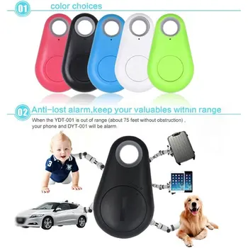 Mini Móda Inteligentný Pes, domáce Zvieratá Bluetooth 4.0, GPS Tracker Anti-stratil Alarm Značky Bezdrôtový Dieťa Vrecka Peňaženku Key Finder Locator