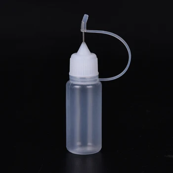 10 ML Naplniteľné PE Plast Kvapkadla Fľaše Prázdne Plastové Ihly Fľaša So Skrutkovacím Kovové Ihly Spp Fľaše