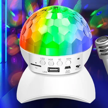 Prenosné Bezdrôtové Bluetooth Farebné Svetlá, Zvuk Reproduktora o Telefón, Mini Subwoofer Zvuk Stereo DJ Svetelné Dekorácie