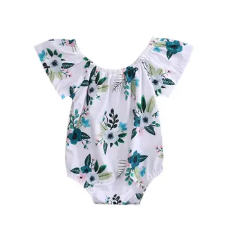 GLANE Rozkošný Novorodenca Dievča Kvetinový Tlač jednodielne Plavky, Plavky, plážové oblečenie Bkini Oblečenie 0-24M
