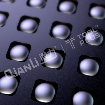 QIANLI 3D čierny napájanie rastlín tin perličiek vzorkovníka T0.15 mm pre Apple 6 7 8 Universal pevného disksquare otvor chamfer tin oceľ čistá
