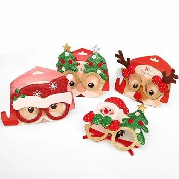 Roztomilé Vianoce Okuliare, Rám, Nový Rok Okuliare Darčeky Pre Deti Santa Claus Jeleň Snehuliak Vianočné Ozdoby Dodávky