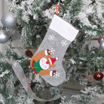 Deti Darčeková Taška Vianočné Dekorácie Santa Claus Snehuliak Ponožky Vianočný Stromček Prívesok Vianočné Ponožky Dekorácie Tašky