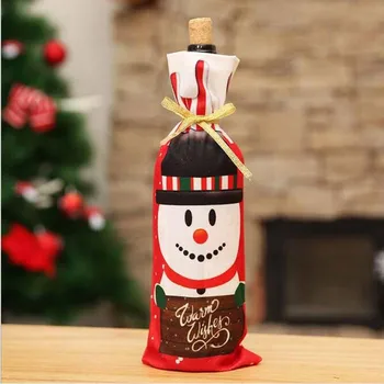 3ks Fľaša Červeného Vína Kryt Tašky Vianočná Večera Stôl Dekorácie Vianoce Fľaša Vína Kryt Vianoce Domov Strán Dekoroch