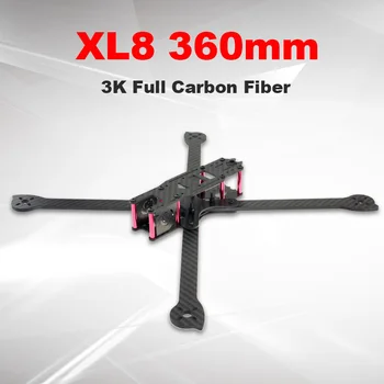3 K karbonových Vlákien Pravda X XL8 V2 360mm DIY Freestyle Rám Auta S 4 mm Rameno 8 palcový Vrtule na FPV Racing Drone